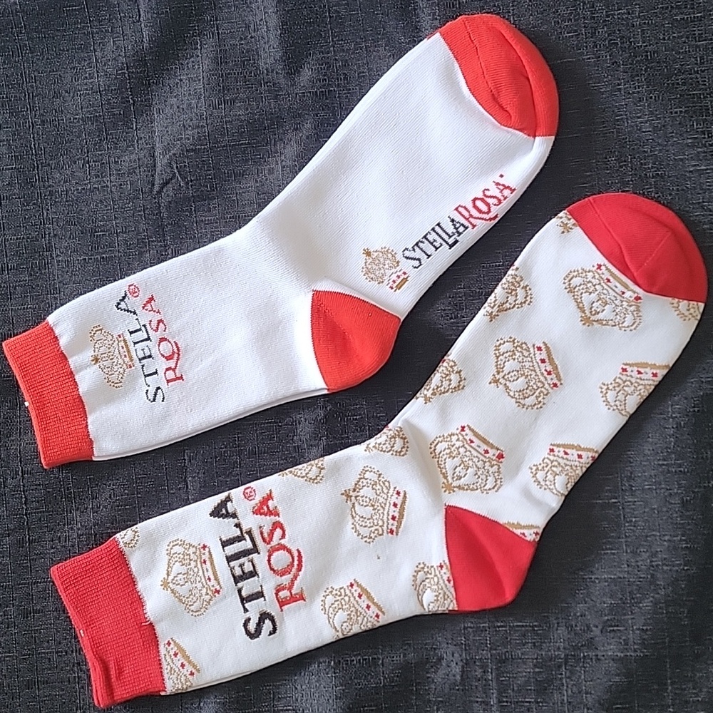 Bundle of Two Craft Red and White Crown Design Socks